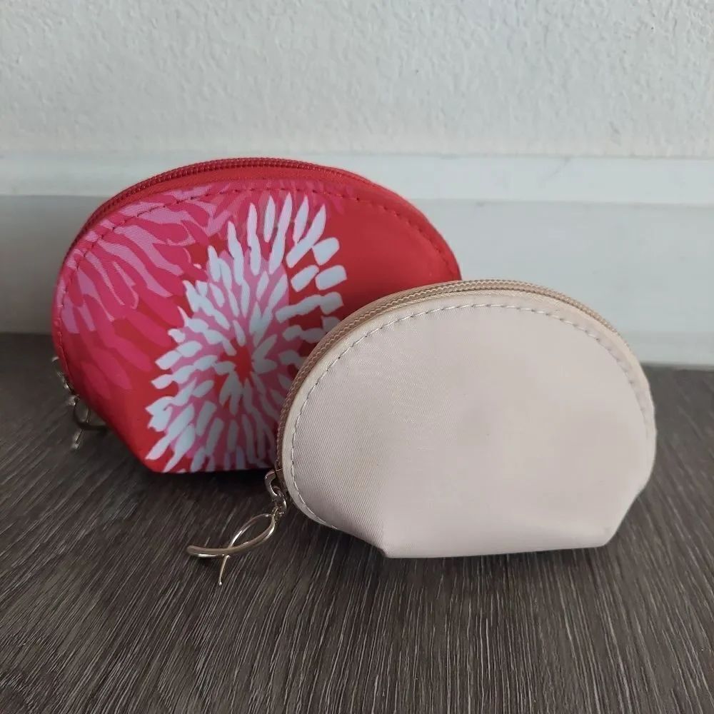 Avon Set of Two Mini Cosmetic Bags/Coin Pouch